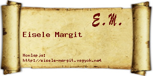 Eisele Margit névjegykártya